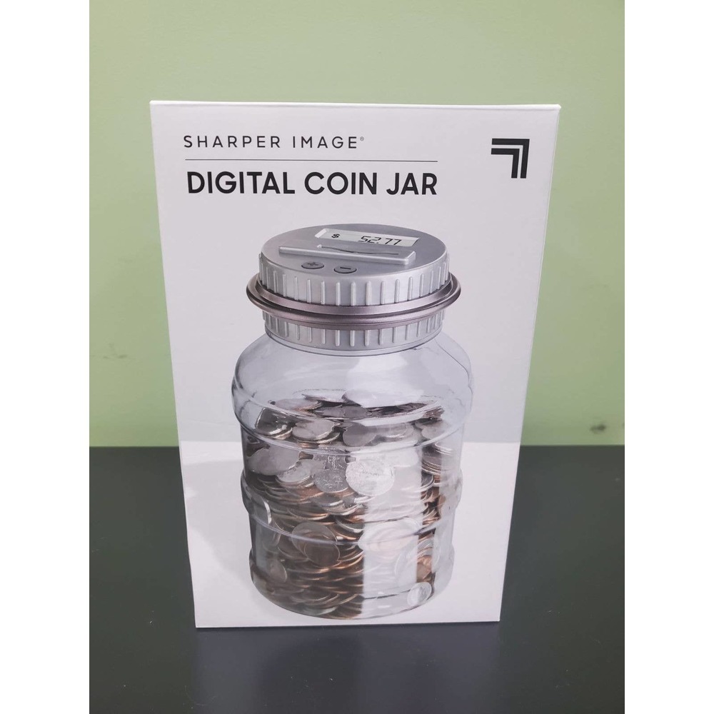 Sharper image digital coin counting  jar